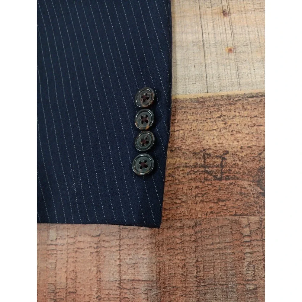 Polo‎ Ralph Lauren Blazer Mens 48R Pinstripe Made Italy Wool / Cashmere   2355
